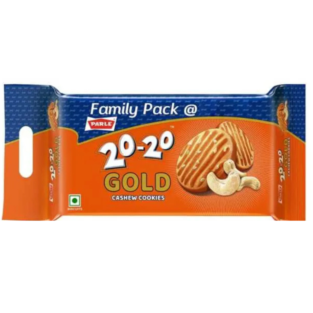 Parle 20-20 Gold Cashew Cookies Pouch 604gm